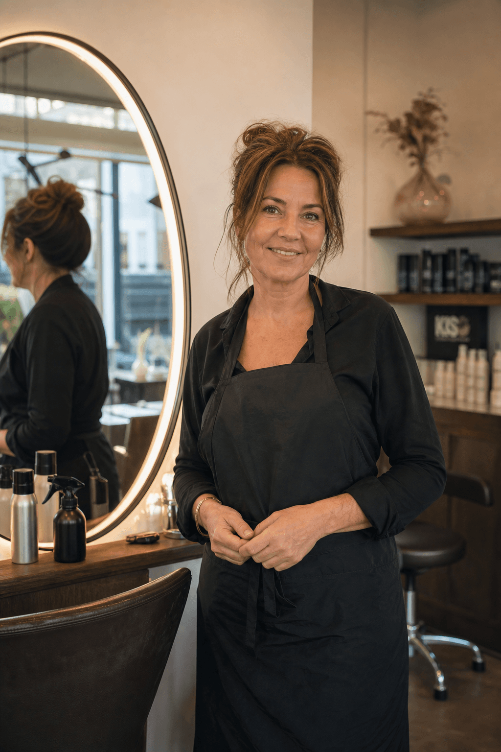 De kapster van 't Kniphuus in de salon